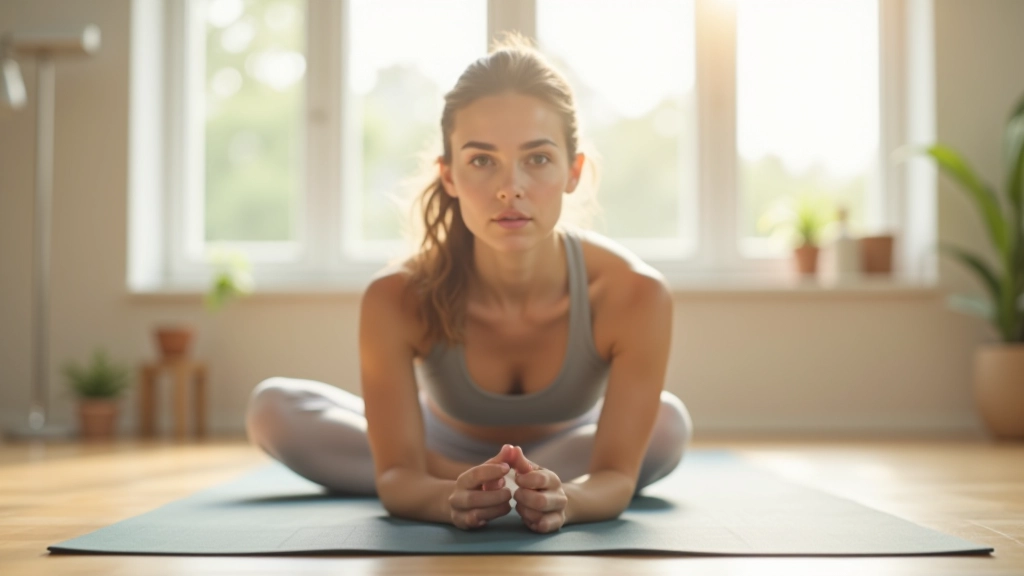 Fitness cvičení v domácím prostředí, osoba na yoga matech