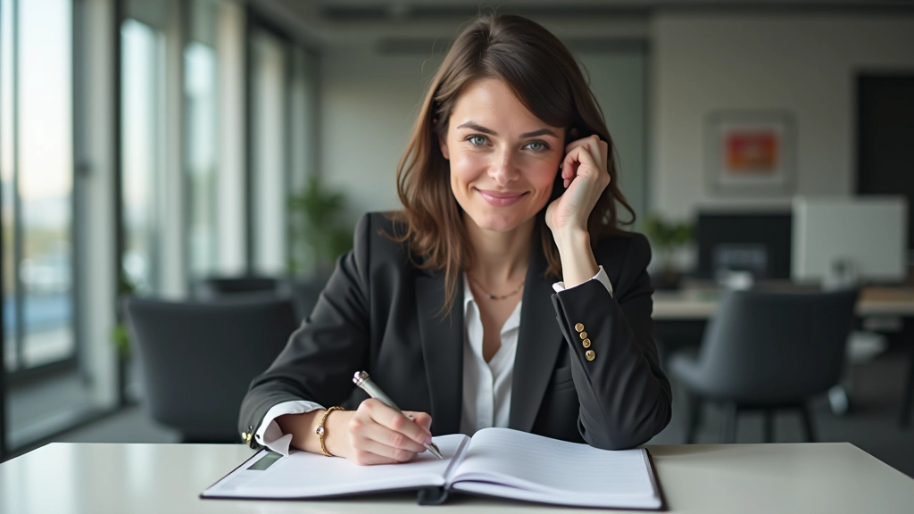 Žena sedí u stolu s notebookem a vytváří seznam úkolů